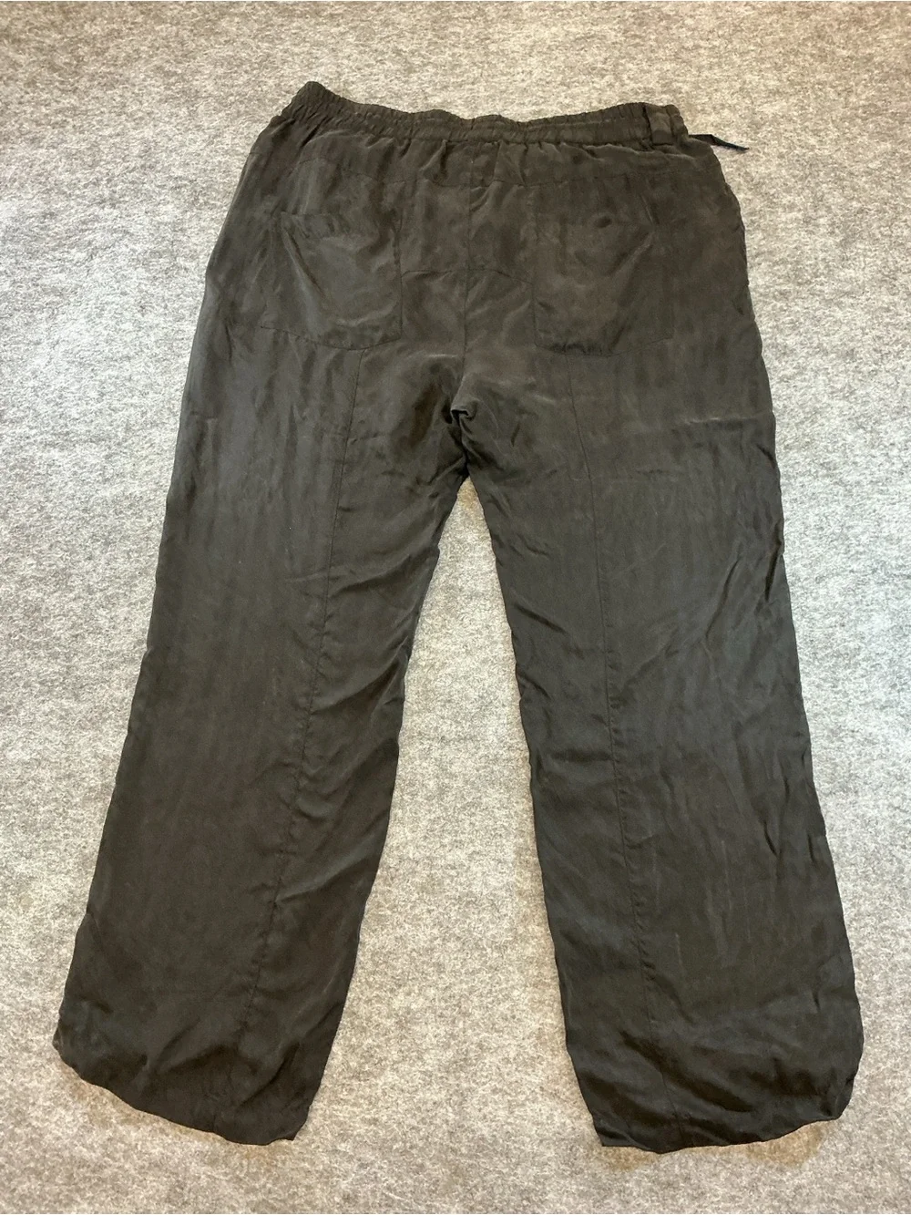 Johnny Was Pete + Greta Black Casual Drawstring Soft Flowy Wide Leg Pants Size L